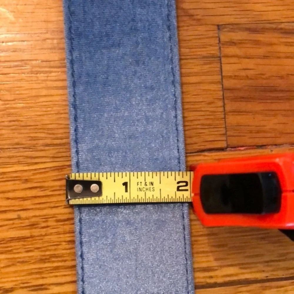 Steve Madden Belt- Teal Velour/‎ Black Reversible